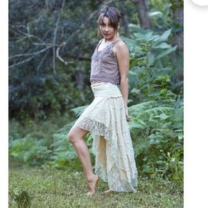 Festival fairy high-low renaissance skirt